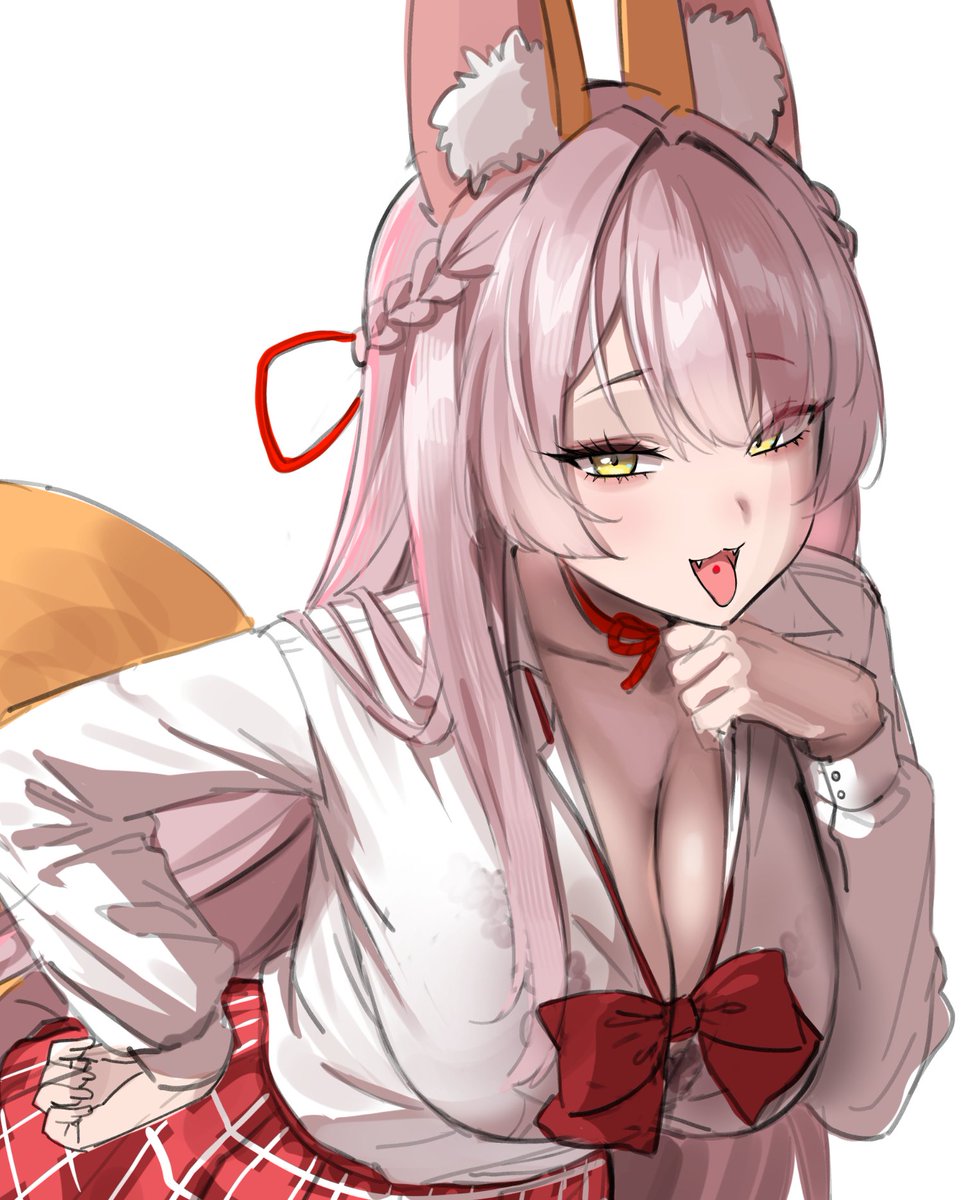 Fox school girl doodle