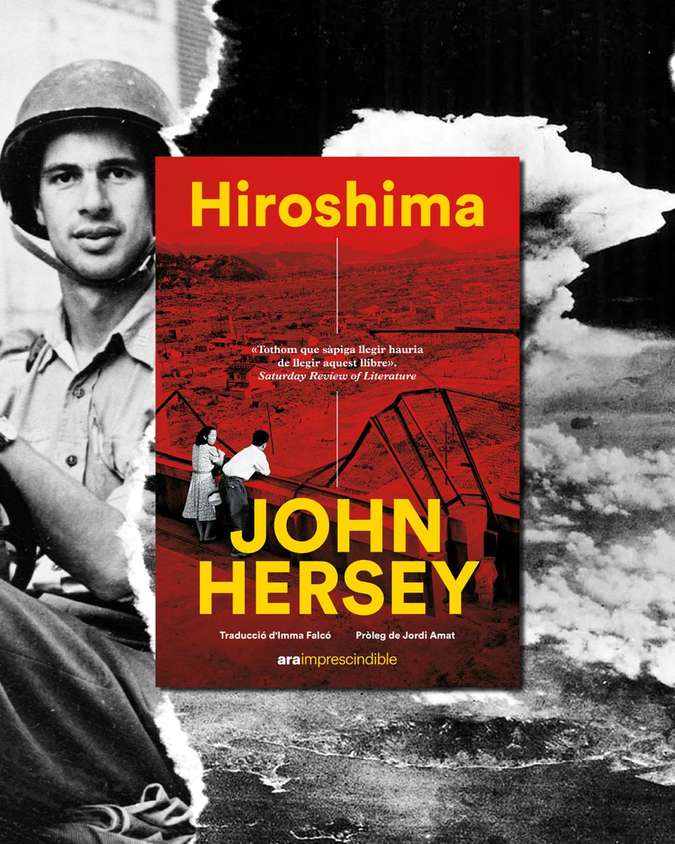 Avui fa 80 anys que va caure la primera bomba atòmica sobre Hiroshima 🕊️

Hersey va escriure la seva gran crònica a partir dels testimonis de sis supervivents. En una peripècia èpica, va haver de fer-se passar per un  corresponsal de guerra patriòtic burlar la censura dels EUA.