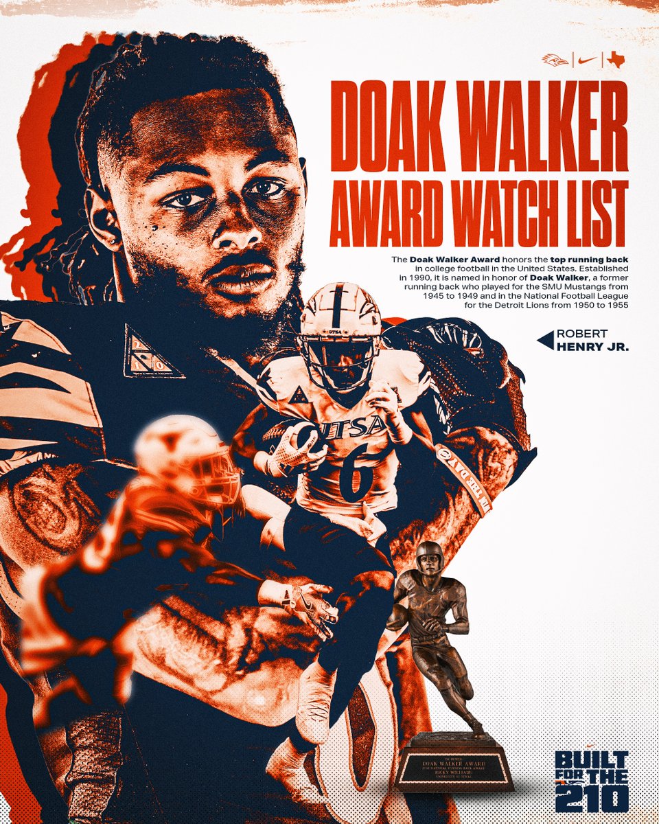 UTSA Football ๐ (@utsaftbl) on Twitter photo ๐๐จ๐๐ค ๐๐๐ฅ๐ค๐๐ซ ๐๐ฐ๐๐ซ๐ ๐๐๐ญ๐๐ก ๐๐ข๐ฌ๐ญ
UTSA senior <a href="/robertThenry6/">Robert henry</a> is up for the award that goes to the nationโs most outstanding college running back!
๐ฐ utsa.pro/25doakwalkercaโฆ
#210TriangleOfToughness
#LetsGo210 | #BirdsUp ๐ค ๐๐จ๐๐ค ๐๐๐ฅ๐ค๐๐ซ ๐๐ฐ๐๐ซ๐ ๐๐๐ญ๐๐ก ๐๐ข๐ฌ๐ญ
UTSA senior <a href="/robertThenry6/">Robert henry</a> is up for the award that goes to the nationโs most outstanding college running back!
๐ฐ utsa.pro/25doakwalkercaโฆ
#210TriangleOfToughness
#LetsGo210 | #BirdsUp ๐ค