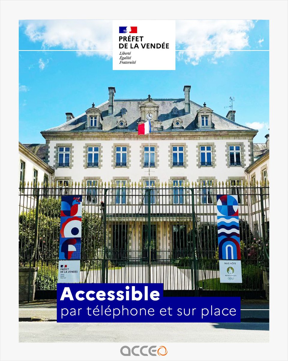 Préfet de la Vendée 🇫🇷 (@prefetvendee) on Twitter photo #Accesibilité | La préfecture de la #Vendée améliore l'accessibilité de ses services aux personnes sourdes et malentendantes avec le dispositif <a href="/AcceoTadeo/">AcceoTadeo</a>.
Une solution technologique en faveur de l'inclusion, qui facilite la relation avec les usagers.
Pour plus d'informations #Accesibilité | La préfecture de la #Vendée améliore l'accessibilité de ses services aux personnes sourdes et malentendantes avec le dispositif <a href="/AcceoTadeo/">AcceoTadeo</a>.
Une solution technologique en faveur de l'inclusion, qui facilite la relation avec les usagers.
Pour plus d'informations