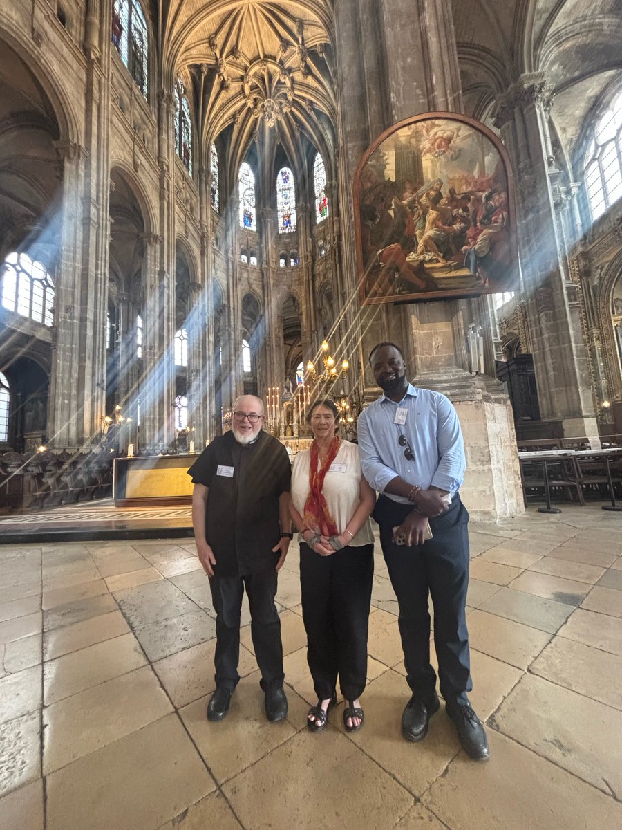 On July 29, Fr. Neil Xavier O’Donoghue presented a paper entitled, “From Cross to Paschal Mystery: A search for the center of the liturgy ” at the Congress of Societas Liturgica. 
Fr. Neil  is pictured along with Emmanuel Ibitoye and Pauline Byrne, two doctoral students at SPPU.