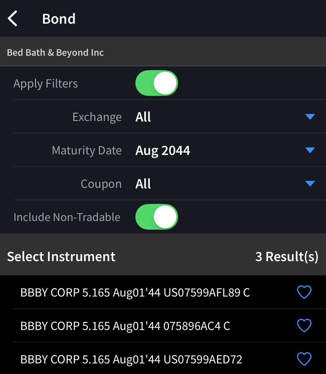 SSiloaho's tweet photo. @PhantomBlack699 If you select “include non-tradable” you see these with tender in description. The ones you used to be able to purchase don’t have it. Don’t know what the non-tradable cusips are. https://t.co/vEZJ7bIseW