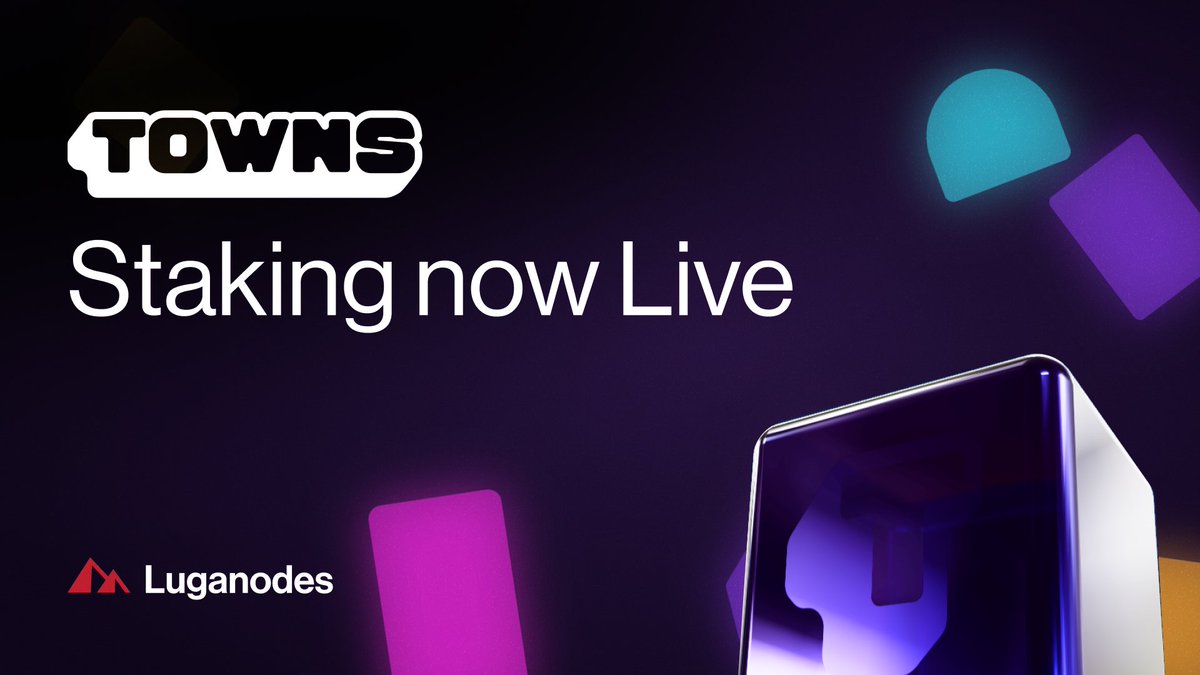 $TOWNS has officially launched.

Claim your tokens and stake with Luganodes.

Luganodes is live as an operator and ready to support—stake with us to participate in the future of decentralized social infrastructure.