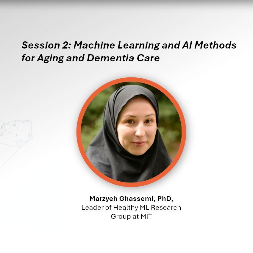 Dr. Marzyeh Ghassemi explores AI fairness in healthcare and dementia care. Intro by Dr. Benjamin Marlin.
 Watch: a2collective.ai/resources/marz…
 #AI #ethics #a2Collective #aging
