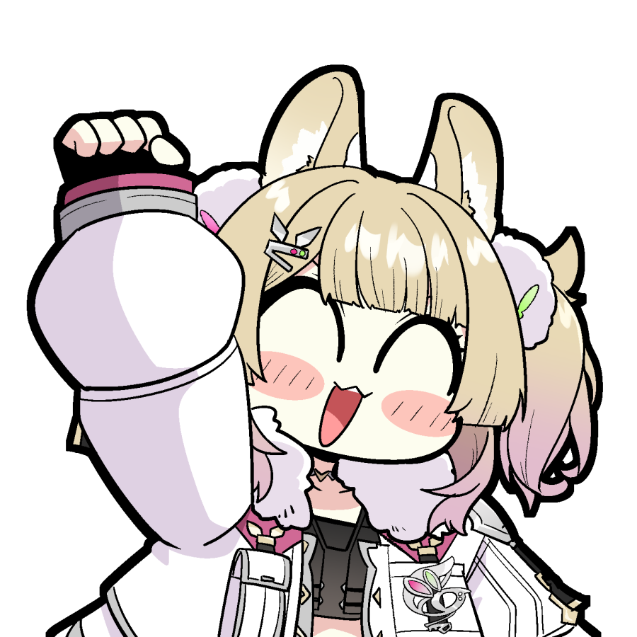 「元気な卯埜らびさん #vtuberさんスタンプ風に描いた #えのらび」|221(ﾂﾂｲﾁ)同人作家VTuber@月一で電子同人誌制作中のイラスト