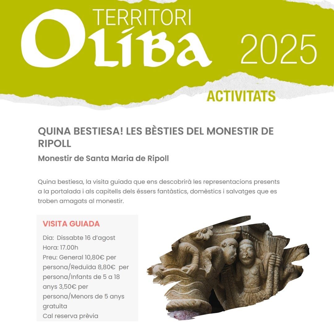 📌 Tres visites, tres mirades, un territori amb ànima.
No t’ho perdis!
Descobreix els secrets amagats darrere les pedres dels monestirs del #TerritoriOliba
✨ #HistòriaViva #RomànicCatalà #Ripollès #DescobreixElTerritori