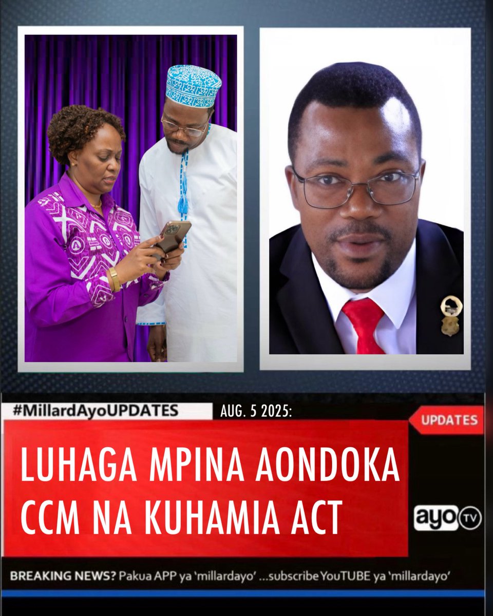 Luhaga Mpina amechagua chama ambacho hakifanyi serious politics bali wanafanya udalali wa Siasa,Misimamo ya Mpina haiendani na siasa wanazofanya ACT,Huyu alitakiwa aende CDM kwani huko ndo kunakomufaa kulingana na misimamo yake,Kupanga ni kuchagua ila sio Kila chaguo ni Sahihi