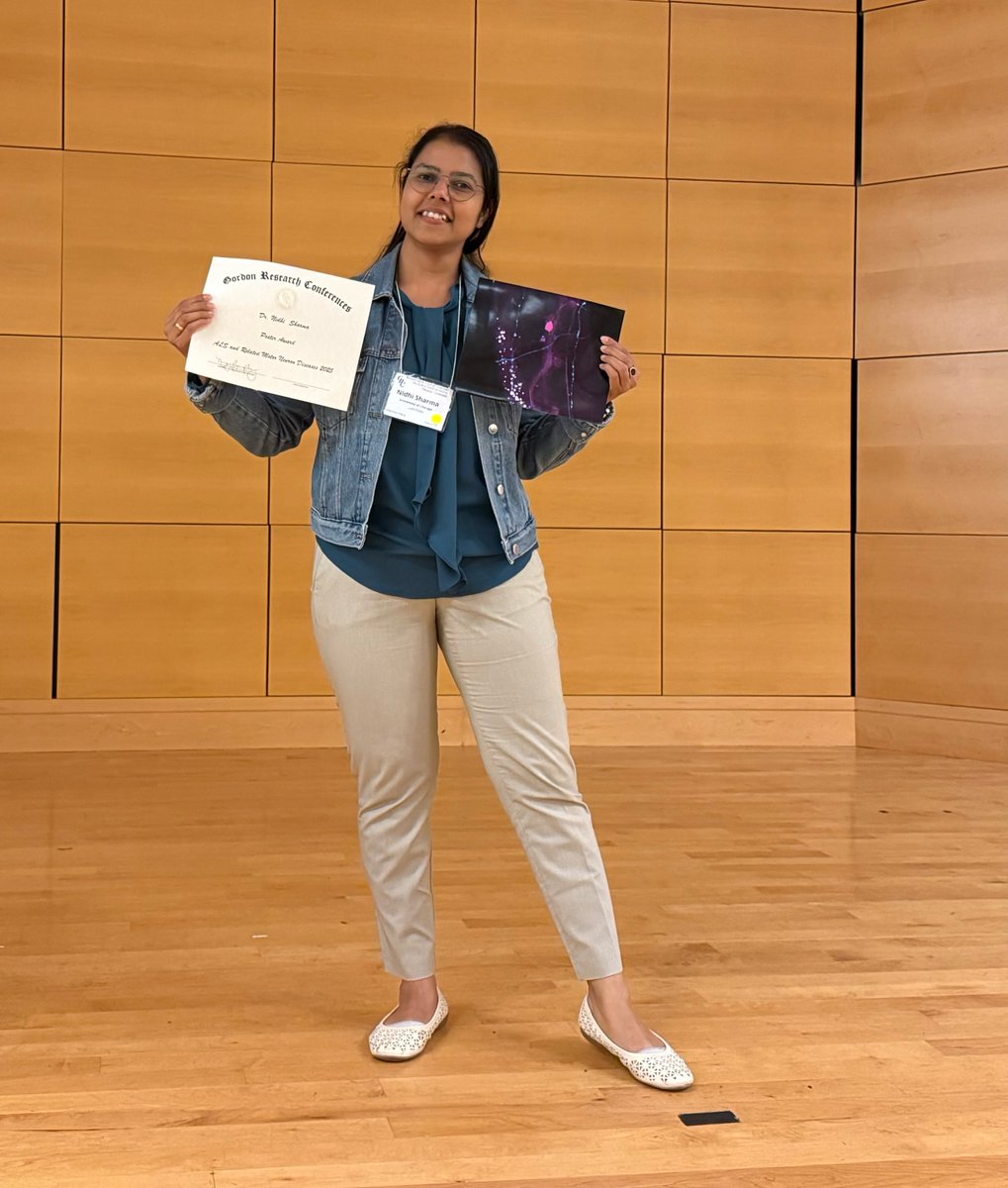 University of Chicago Neuroscience Institute (@uchicago_brains) on Twitter photo Congratulations to our postdoc Nidhi Sharma (Kratsios lab <a href="/KratsiosL/">Kratsios Lab</a>) for receiving the Best Poster Award at the recent Gordon Research Conference on Amyotrophic Lateral Sclerosis (ALS) and Related Motor Neuron Diseases. 👏 Congratulations to our postdoc Nidhi Sharma (Kratsios lab <a href="/KratsiosL/">Kratsios Lab</a>) for receiving the Best Poster Award at the recent Gordon Research Conference on Amyotrophic Lateral Sclerosis (ALS) and Related Motor Neuron Diseases. 👏