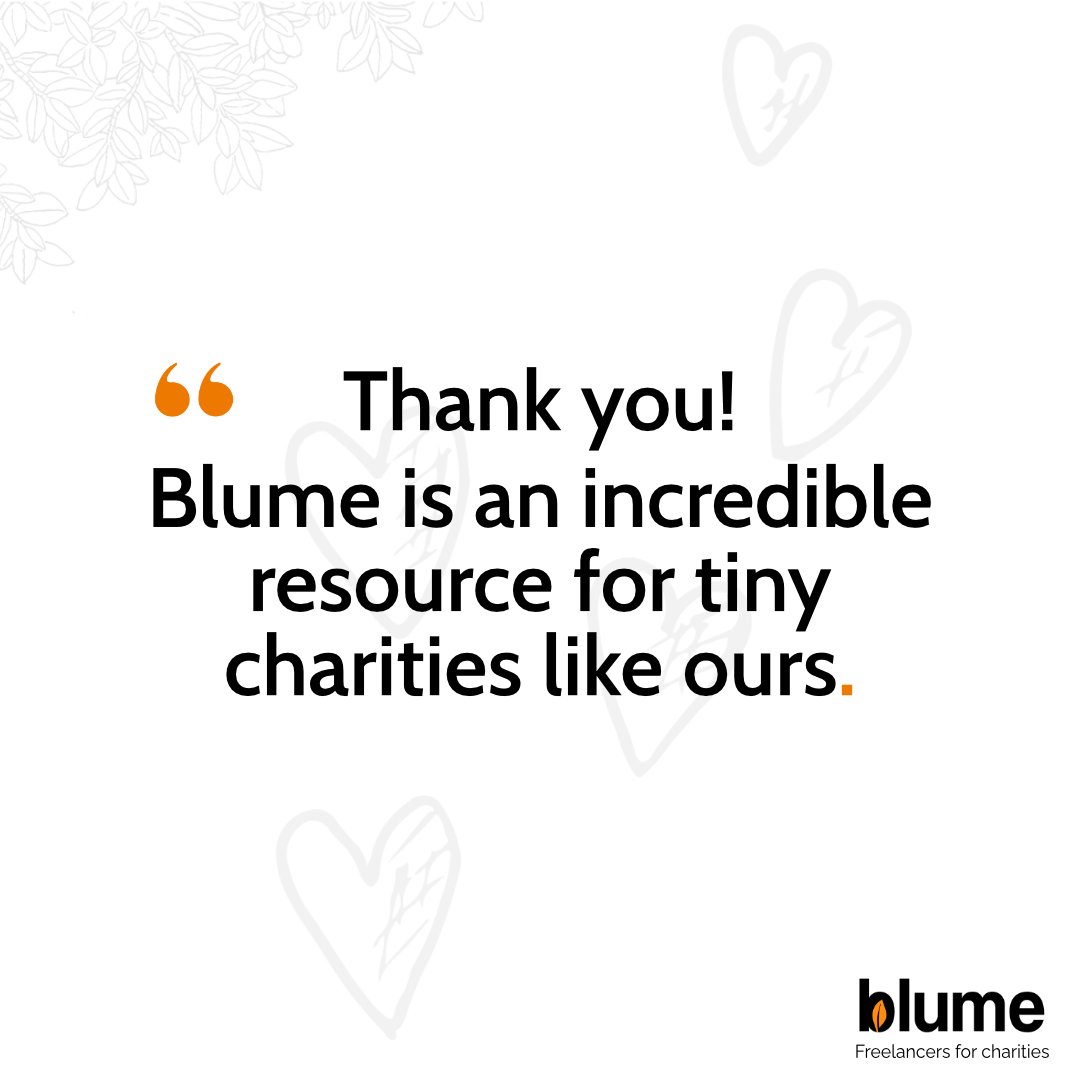 Blume | Freelancers for Charities (@blume_life) on Twitter photo 🧡 We've just received this lovely feedback from one of our charities.
For #TinyTeams, having an extra pair of hands is invaluable, enabling the team to take some well-deserved time off & to manage the #SummerHoliday juggle.
Thank you to every Blumer making this possible 👏 🧡 We've just received this lovely feedback from one of our charities.
For #TinyTeams, having an extra pair of hands is invaluable, enabling the team to take some well-deserved time off & to manage the #SummerHoliday juggle.
Thank you to every Blumer making this possible 👏