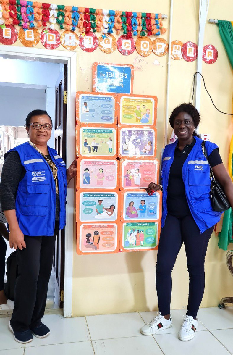 kimevadickson's tweet image. 🌟 I’m so proud to see the 10 Steps to Successful Breastfeeding displayed on the wall of Oscar Joseph Hospital in Charity, Region 2! A big win for maternal &amp;amp; child health! 👶🤱 #BreastfeedingSupport #BabyFriendly #GuyanaHealth