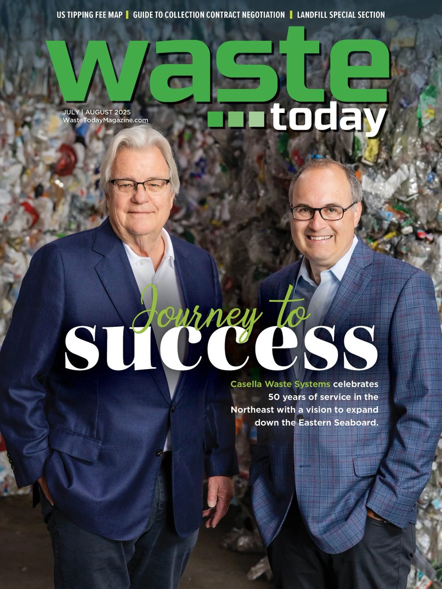 The July/August digital edition is LIVE! Check out the latest issue of 'Waste Today,' featuring Casella Waste Systems on the cover.
buff.ly/lnE9tuT