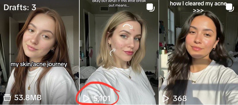 jonasdevs's tweet image. After 6 posts I got my first spike in views 📈
All from AI generated UGC content