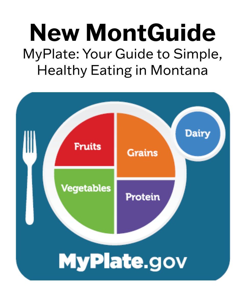 MSU_Extension's tweet image. MyPlate is an important tool to help people take small, simple steps toward a healthier dietary pattern. Learn about MyPlate in our new MontGuide: montana.edu/extension/mont…
