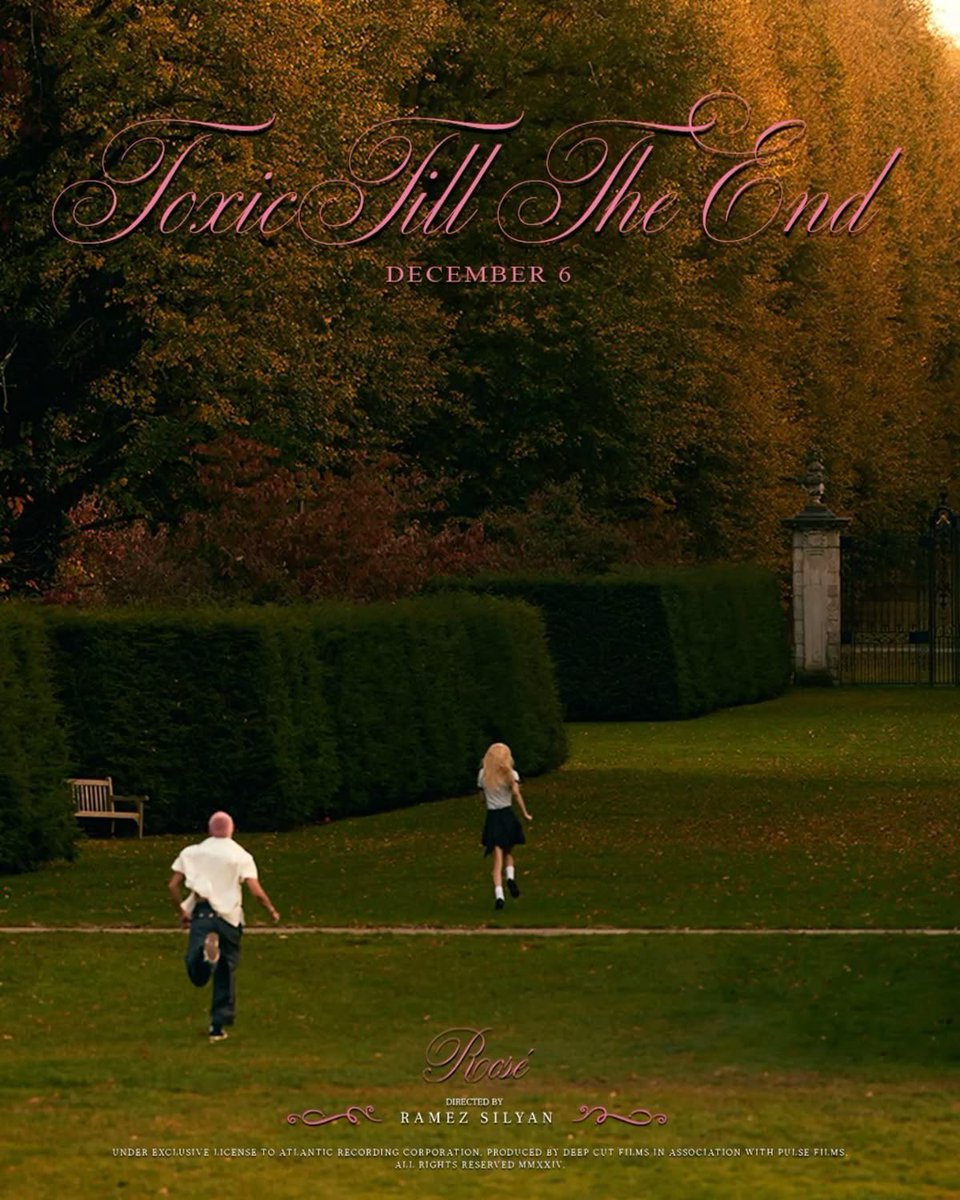 โรเซ่ได้รับการเสนอชื่อเข้าชิง 8 สาขาในงาน #VMAs 2025 ตามนี้: 
เพลง “APT.” 
• Video of the Year
• Song of the Year 
• Best Collaboration 
• Best Pop 
• Best Direction 
• Best Art Direction 
• Best Visual Effects 
เพลง “toxic till the end”
 • Best K-Pop