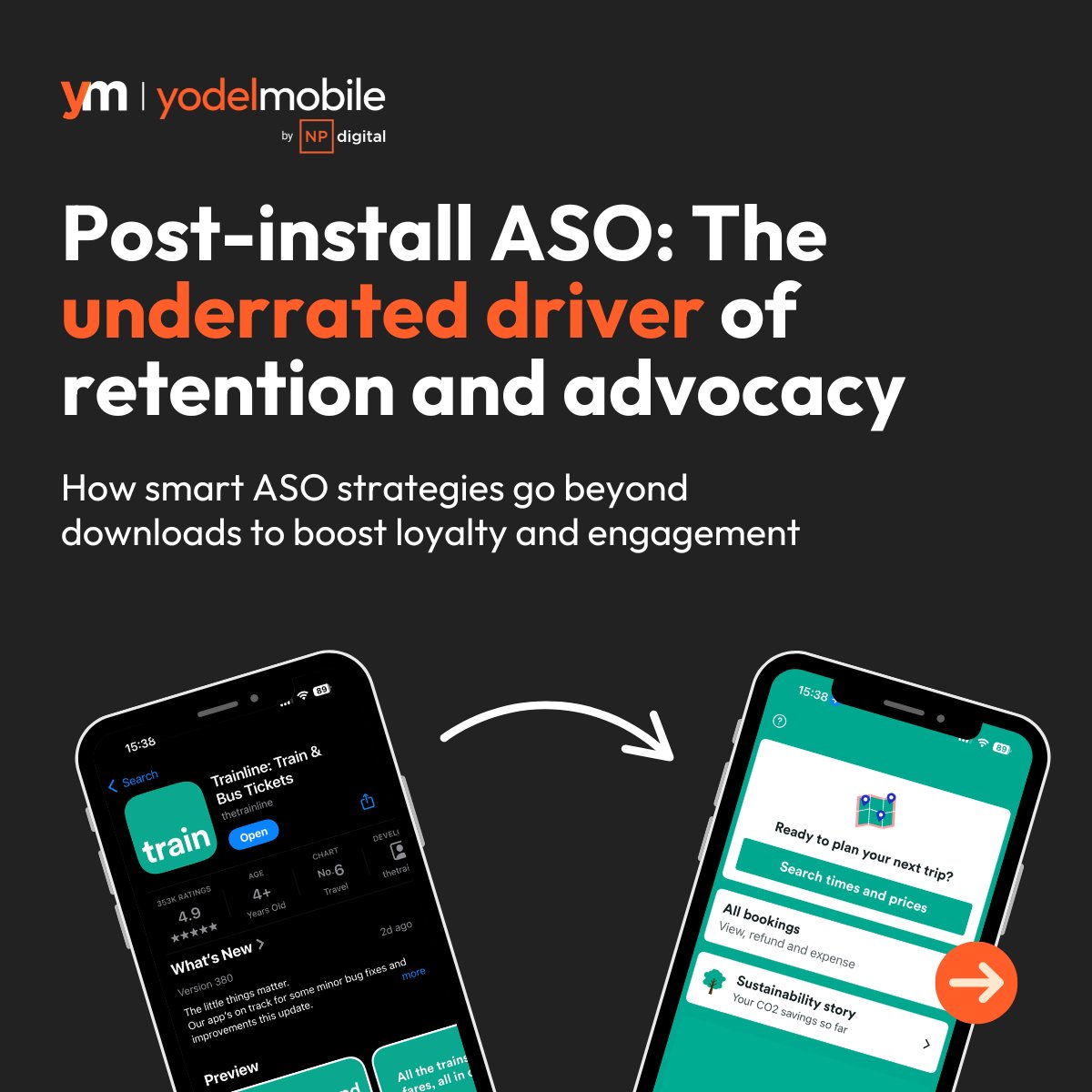 With new features across both Apple and Google Play, there’s a huge opportunity to optimise what happens after your app has been downloaded, including boosting retention and user advocacy (directly within the stores).

Read our full insights → yodelmobile.com/post-install-a…