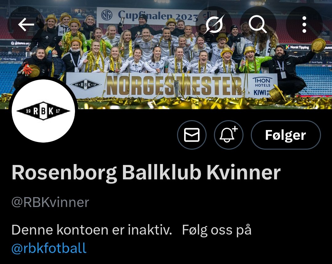 Dette er en stor tommel ned til medieavdelingen i <a href="/RBKfotball/">Rosenborg Ballklub</a> <a href="/RBKvinner/">Rosenborg Ballklub Kvinner</a>