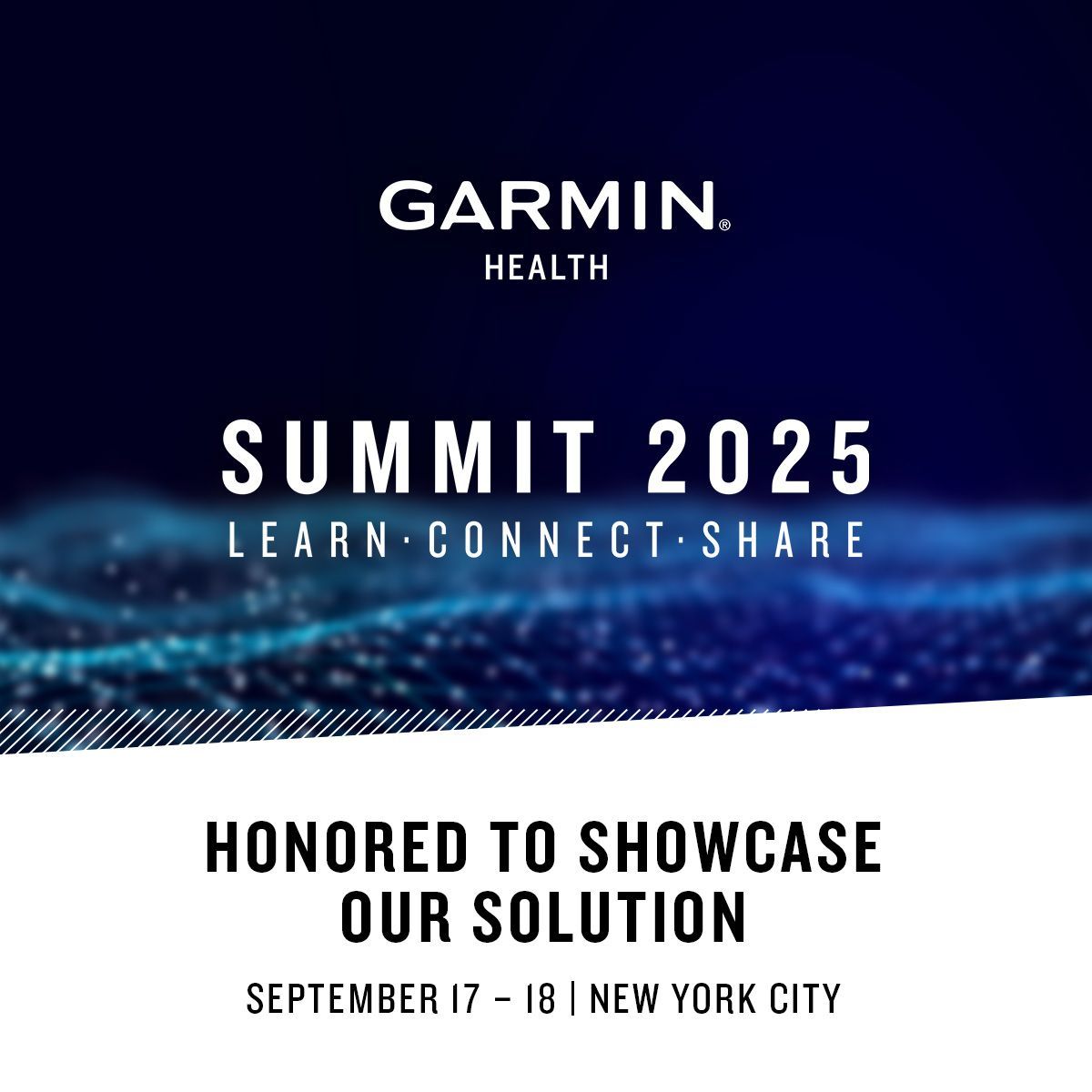labfront1's tweet image. We’re heading to the Garmin Health Summit this September!

We&apos;ll be showcasing how we help researchers unlock high-resolution data from Garmin wearables, making it easier to run real-world health studies.

If you’re attending, come say hi! 👋
