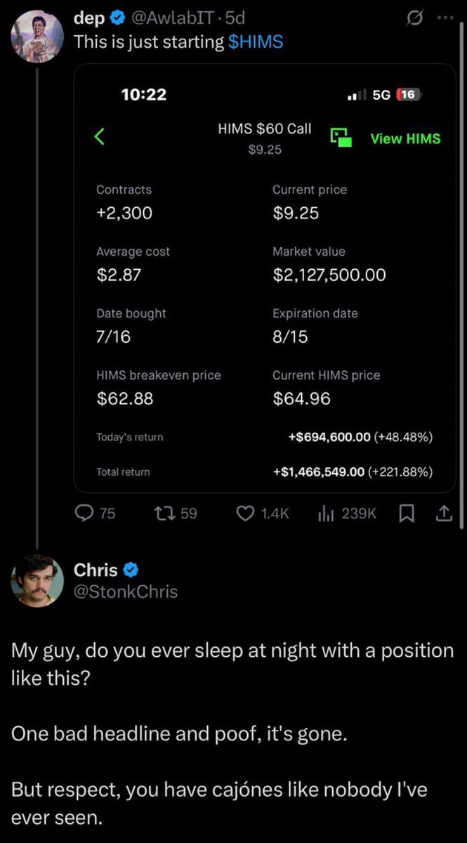 Will never not be blown away that people have million dollar positions and use robinhood