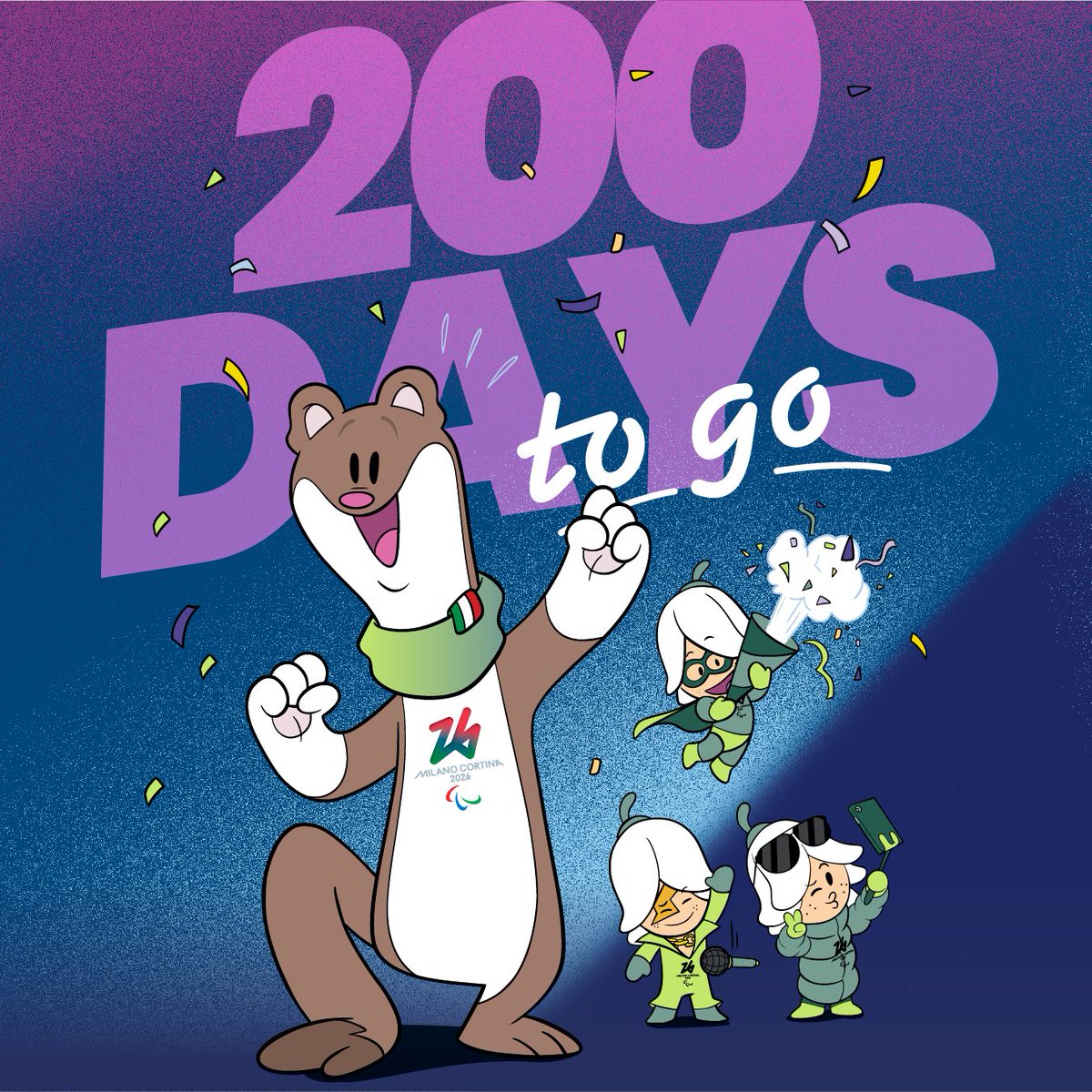 🎉 2️⃣ 0️⃣ 0️⃣ days to go until the Milano Cortina 2026 Paralympic Games!​

The countdown is flying ⏳​​
We can’t wait to cheer, celebrate, and be inspired.​

🔥 Are you ready?​

#MilanoCortina2026 #Paralympics #18agosto
<a href="/Paralympics/">Paralympic Games</a>