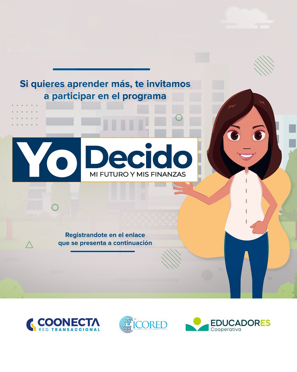 📷 ¿Quieres que tu dinero trabaje PARA TI y no en tu contra?
Es momento de tomar control total de tus finanzas con nuestro curso virtual "Yo Decido".
¡Inscríbete ahora!: https://educadorescooperativa.yodecidomisfinanzas.coonect...

#EDUCADOREScooperativa