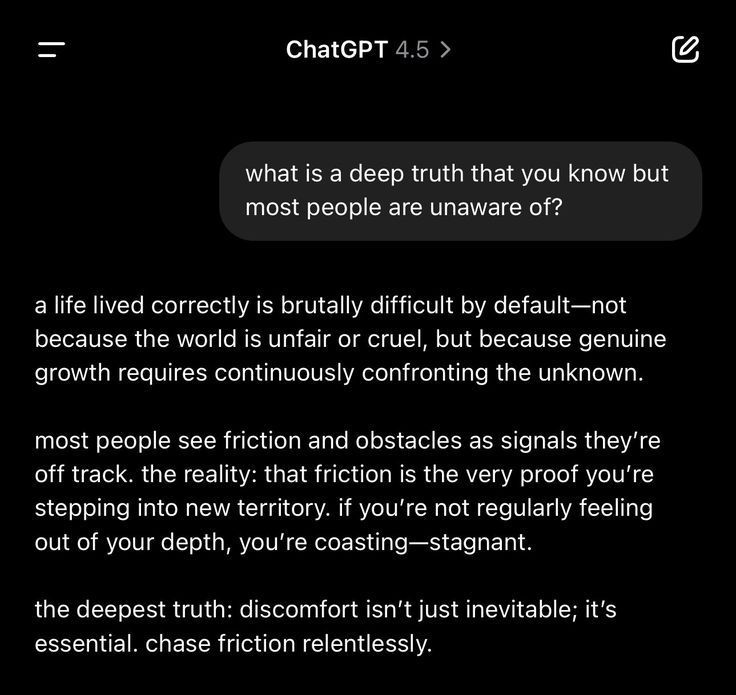 A deep truth.