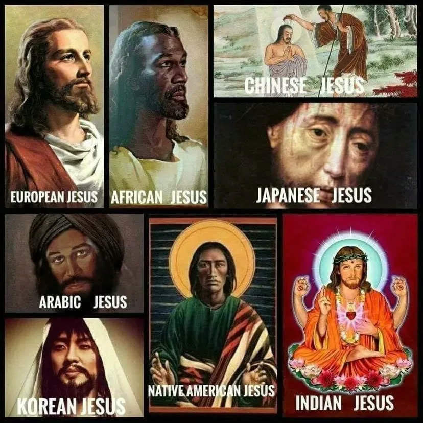 sunsupremes's tweet photo. ''Jesus was white'' - White christian
''Jesus was black'' - Black christian
''Jesus was asian'' - Asian Christian

Jesus is like a sectionnal sofa, he can be modulated to fit anyone. https://t.co/ZswgIfzF3d