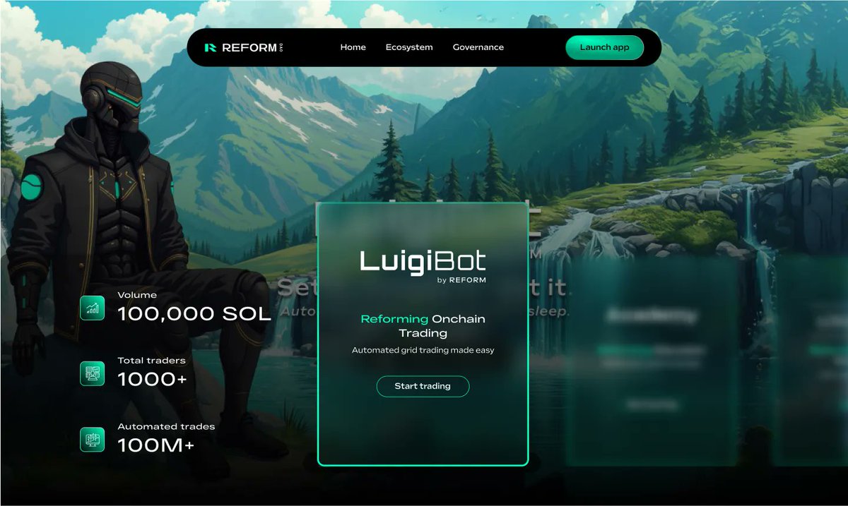 Reform DAO (@reformdao) on Twitter photo LuigiBot is a core component of Reform DAO’s infrastructure
Accessible via Telegram, LuigiBot enables immediate deployment of advanced trading strategies, including grid, sniper, volume-based, and copy trading, without requiring technical setup or coding.
Its backend, LuigiBot is a core component of Reform DAO’s infrastructure
Accessible via Telegram, LuigiBot enables immediate deployment of advanced trading strategies, including grid, sniper, volume-based, and copy trading, without requiring technical setup or coding.
Its backend,