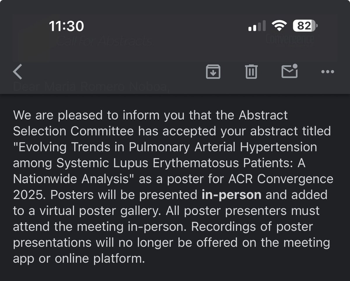 Very excited to have 2 abstracts accepted at ACR this year. Oral presentation and poster. Looking forward to ACR and to connecting with the amazing rheumatology community. I would like to thank my mentors and colleagues for their support and dedication.
<a href="/DidemSayginMD/">Didem Saygin, MD</a> 
#ACR2025