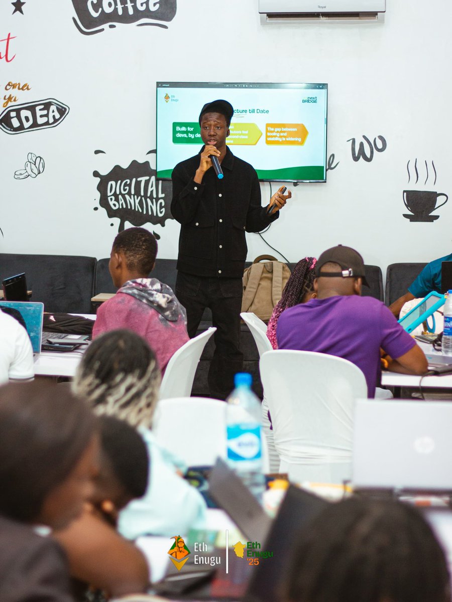 Eth Enugu || 042 Onchain (@eth_enugu) on Twitter photo The session with <a href="/defiboyszn/">Dแด๊ฐษชสแดส</a> was immersive
He reminded us that building infrastructure isnโt just about code, itโs about creating value for everyone.
Takeaways:
Donโt build SDKs only for devs; build for contributors.
Think beyond code, design APIs with people at the center. The session with <a href="/defiboyszn/">Dแด๊ฐษชสแดส</a> was immersive
He reminded us that building infrastructure isnโt just about code, itโs about creating value for everyone.
Takeaways:
Donโt build SDKs only for devs; build for contributors.
Think beyond code, design APIs with people at the center.