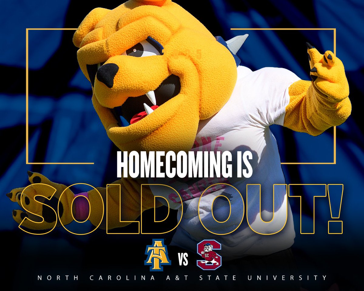 From the official desk of A&amp;T Athletics...
Homecoming is sold out!!! #aggiepride 💙💛