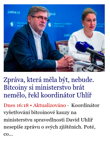 Zpráva bude. Zpráva nebude. Zpráva bude. Zpráva nebude. Ministryně Decroix, která měla uklidit po bitcoinové aféře, kde stát přišel až o 10 miliard, se zabydlela na baráku a s ní přišel totální chaos. To snad trumfnul jen Babiš s covidem.  Tahle mlha musí skončit, veřejnost se