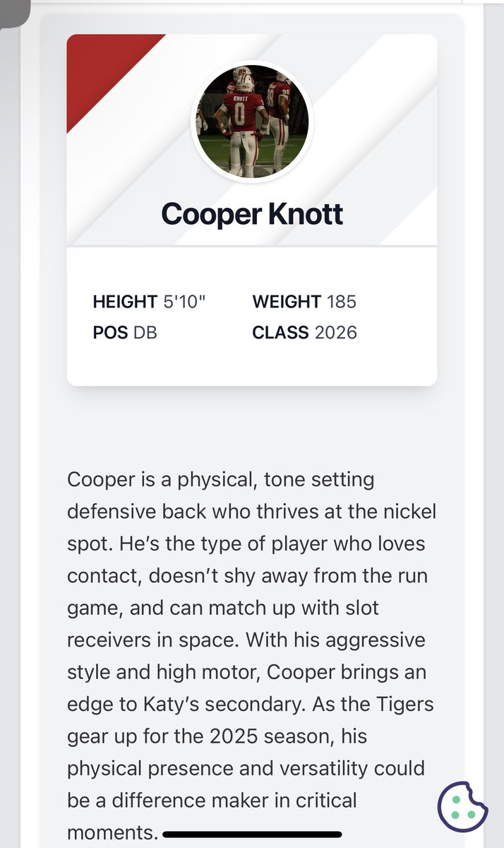 Thank you <a href="/PrepRedzoneTX/">Prep Redzone Texas</a> for the write up‼️
<a href="/OfficialKatyFB/">Official Katy Football</a> <a href="/Katyfootball/">Katy Football</a>