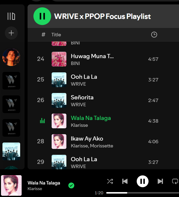wrive_spotify's tweet photo. na-manifest ata ito ng playlist ko 😭😭 https://t.co/yja7h4r77I