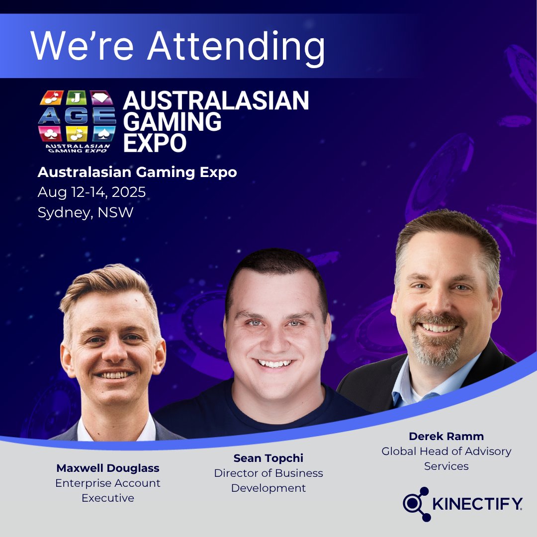 🤠 Kinectify will be in Sydney next week for the Australasian Gaming Expo (AGE)!...
 
Curious about Kinectify? Learn more here 🌐  hubs.ly/Q03BkTpK0
 
#aml #amlcompliance #AGE2025 #australasiangamingexpo #austgamingexpo
