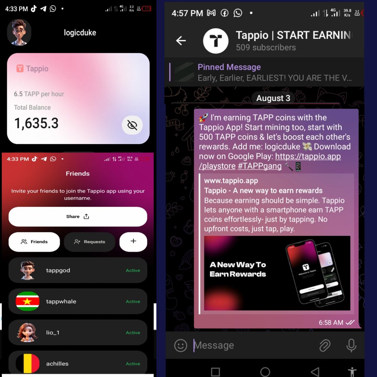 Zk_Mystic's tweet image. Just started earning with the Tappio App and I'm already over 1,600 TAPP! 🔗 Add me: logicduke 📷💰ans: 2; text-indent: 0px; text-transform: none; widows: 2; word-spacing: 0px; -webkit-text-stroke-width: 0px;"&amp;gt; No stress, just tap &amp;amp; earn. Join the #TAPPgang today! 📷#Tappio #ZAP
