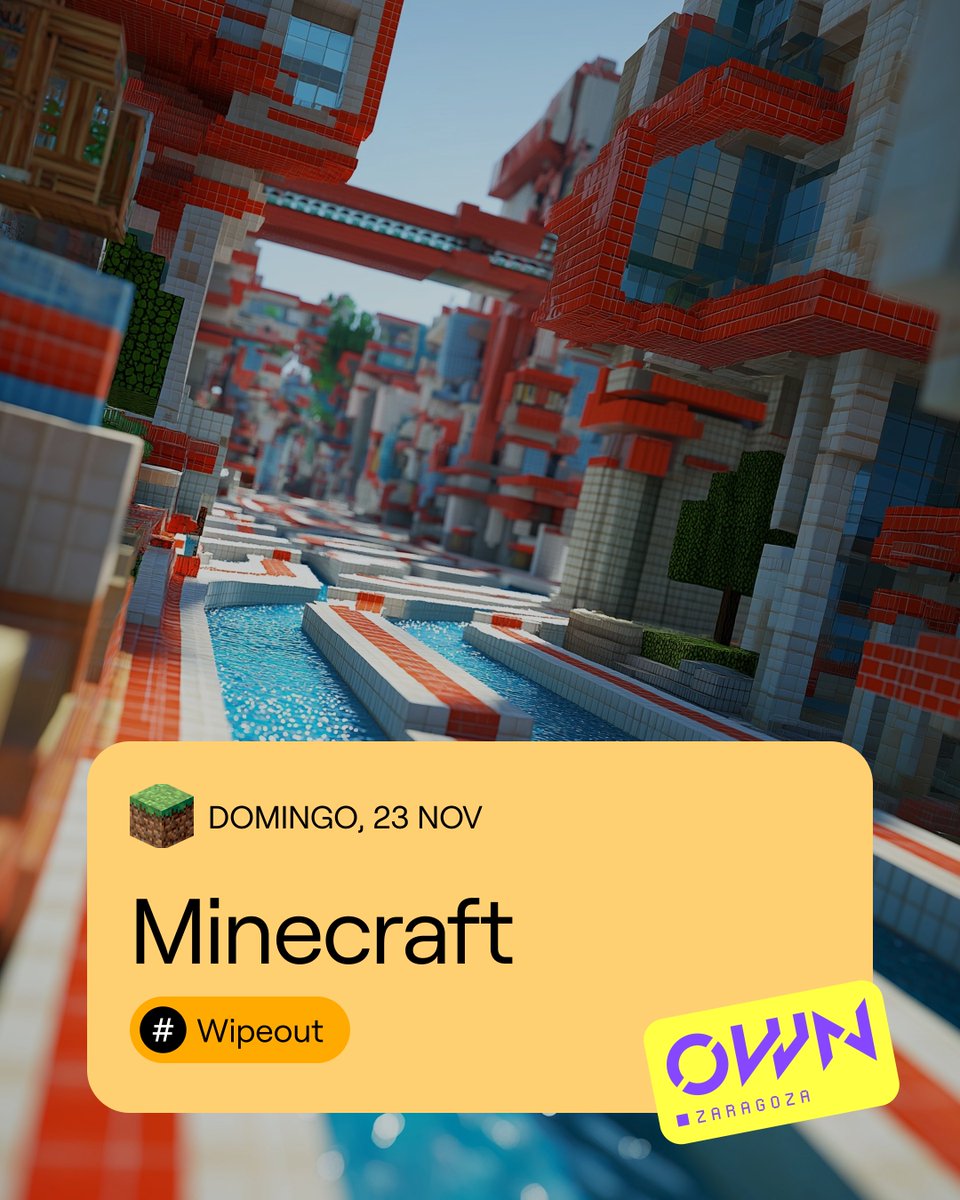 OpenWorldNowcom's tweet photo. 🎮 ¡Seguimos anunciando torneos para OWN Zaragoza! Descubre los primeros juegos de la FUN Cup ⬇️

- Minecraft
- Geoguessr
- Chess
- https://t.co/kcQtt5yMsG

⌛ Inscripciones YA abiertas

🏆 20k€ en premios en las competiciones de OWN Zaragoza https://t.co/d6wjJThfos