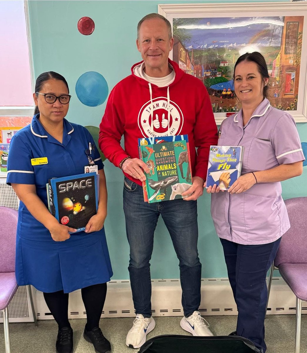 Team Hill are proud to support the Children’s Outpatient Department at the Royal Oldham Hospital!!

It was great to pop in today with lots of Books for the children!! 

Many thanks to Annie (Lorna Broady) for the very generous donation of books - you’re a superstar!! 🌟🌟🌟