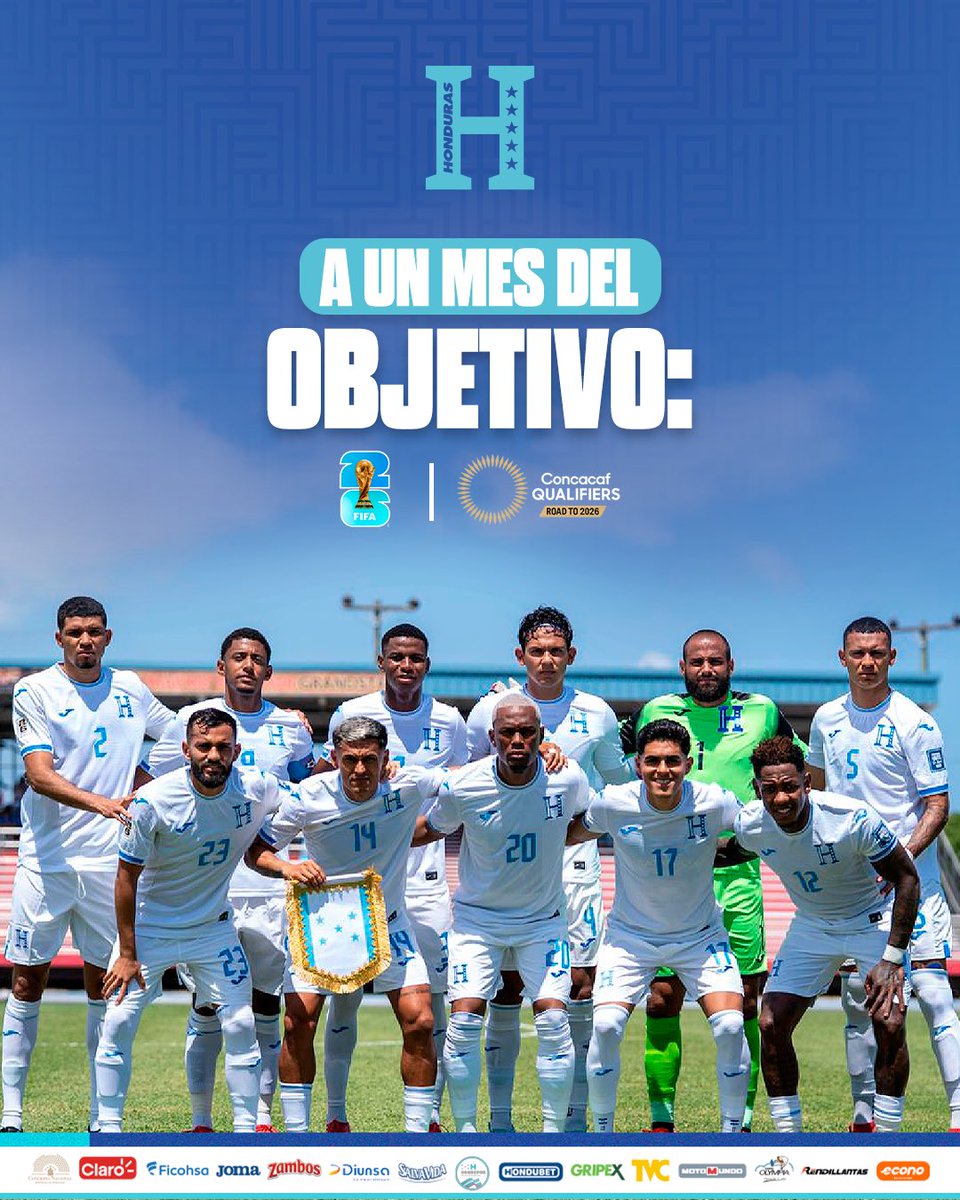 ⭐️A UN MES 🛣️

Comienza el camino final.
Es momento de creer, de luchar, dejarlo todo y estar más unidos que nunca.

Honduras está lista.

La “Ronda Final de las Clasificatorias de Concacaf a la Copa Mundial de la FIFA 2026” nos espera.

Una nueva historia está por escribirse,