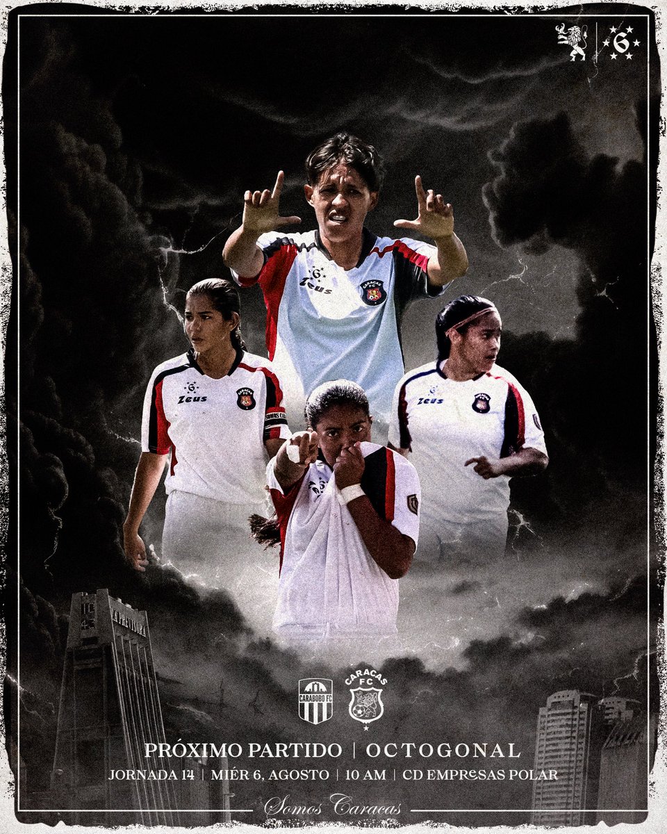 ¡𝐔́𝐥𝐭𝐢𝐦𝐨 𝐞𝐧𝐜𝐮𝐞𝐧𝐭𝐫𝐨 𝐝𝐞𝐥 𝐨𝐜𝐭𝐨𝐠𝐨𝐧𝐚𝐥! ⚔️

🆚 Carabobo Fútbol Club
🕣 10:00 a.m.
🏟️ CD Empresas Polar

📆 𝐽𝑜𝑟𝑛𝑎𝑑𝑎 14 - 𝑂𝑐𝑡𝑜𝑔𝑜𝑛𝑎𝑙 @ligafutvefem

#SomosCaracas #LigaFUTVEFem