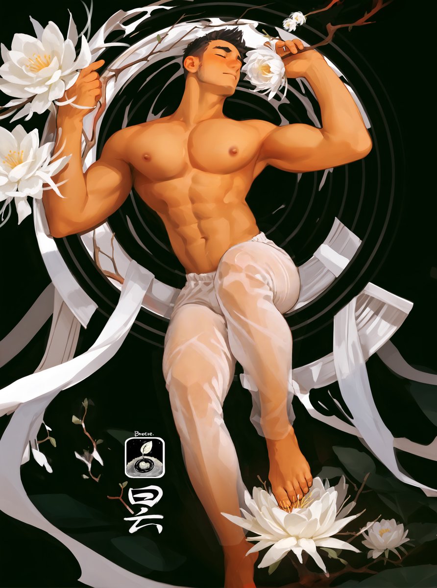 My All personification 昙（Redraw）
Inspired by the blooming Epiphyllum

(You can get the unlocked uncensored version on my Patreon)