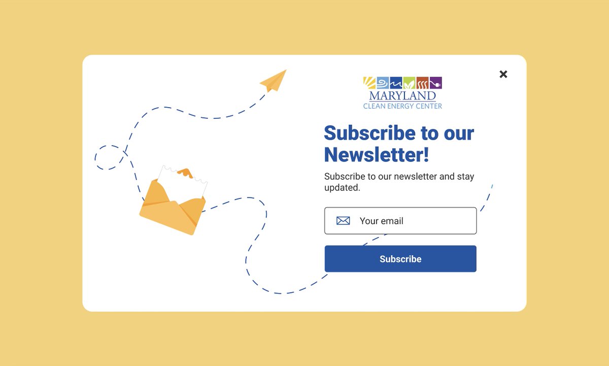 Can’t keep up with what’s happening with #CleanEnergy in #Maryland? Our newsletter delivers updates to your inbox on:

🛠️ MCEC Projects
📝 Open Opportunities
🔌 Deployment News
🏛️ State-Level Policy
🤝 Conferences &amp; Events
🧑‍💻 Job Listings

Subscribe today: bit.ly/4gpvomA