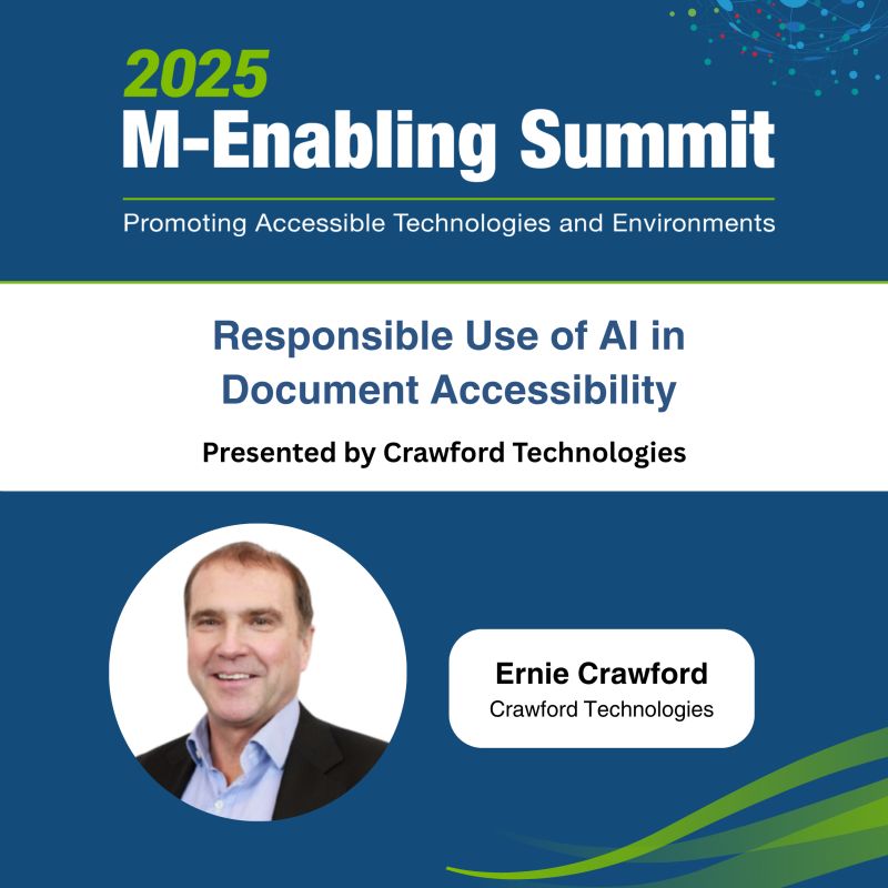 mEnablingSummit's tweet photo. #AI accelerates #a11y if implemented responsibly.

Join Ernie Crawford of @CrawfordTechInc at #mEnabling25 for a session on using #EthicalAI in #DocumentAccessibility, exploring how automation can improve compliance, access, &amp; build trust.

Register: https://t.co/eWYfFZxNZC https://t.co/qhmFxMTtEQ