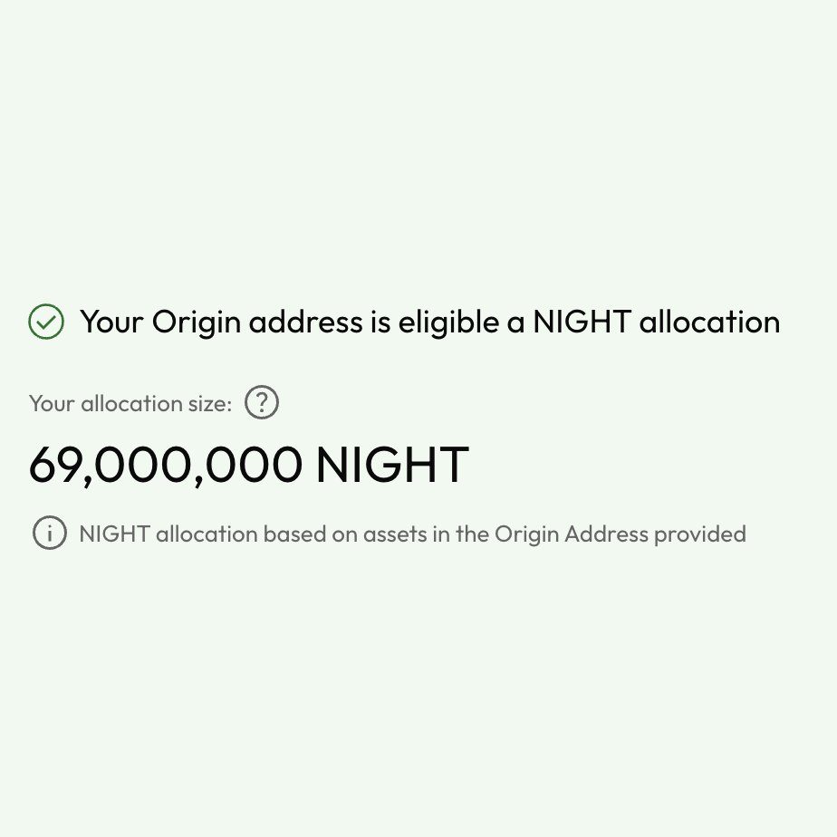 You wake up and check your Midnight airdrop claim and see this. What is the  first thing you do? #Cardano