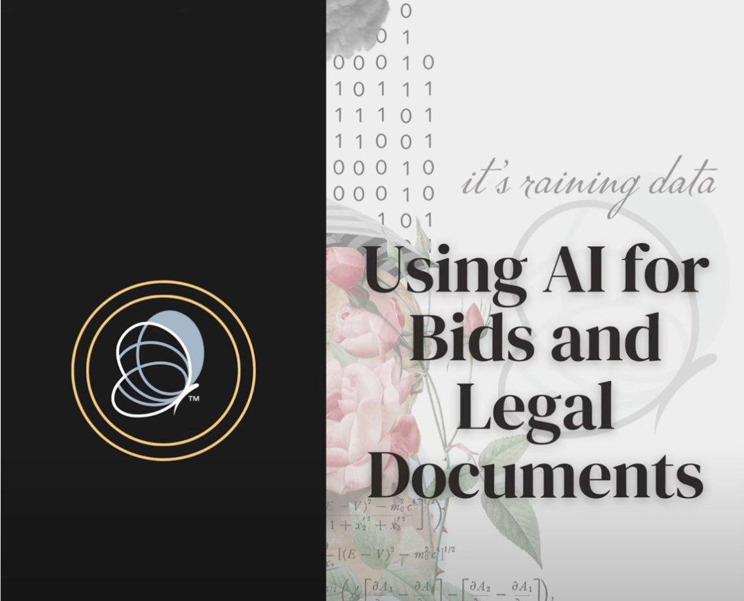 Synaptiq (@synaptiqai) on Twitter photo Are you drowning in legal documents or when preparing for bids or proposals on new business? 
Watch now 📽️ hubs.la/Q03BdtPW0 to learn how #AI can help make stronger bids and clean up legal documents—fast.
#aiinbusiness #bidding #Proposals #Legal #legalhelp Are you drowning in legal documents or when preparing for bids or proposals on new business? 
Watch now 📽️ hubs.la/Q03BdtPW0 to learn how #AI can help make stronger bids and clean up legal documents—fast.
#aiinbusiness #bidding #Proposals #Legal #legalhelp