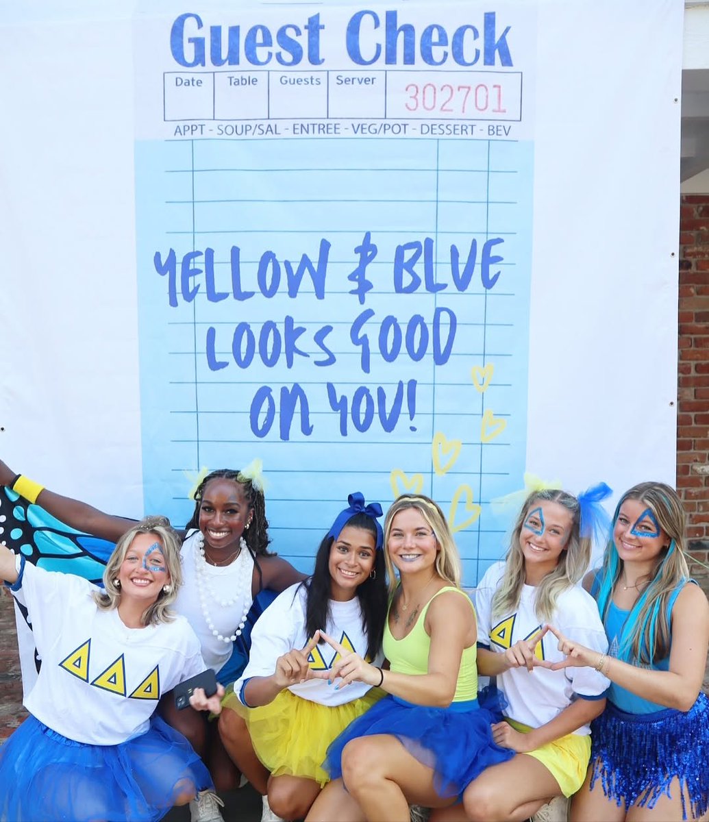 TriDelta's tweet photo. We think yellow and blue would look good on you! #TriDelta https://t.co/y6T5G8eEHn