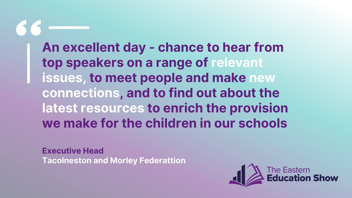 📢 Hear what everyone's saying about the Eastern Education Show! 💬✨
Registration for 2026 is now OPEN and completely FREE! 🙌🎉

Secure your spot today 👉 easterneducationshow.uk
#EasternEdShow #EducationMatters #TeacherCPD #FreeEvent