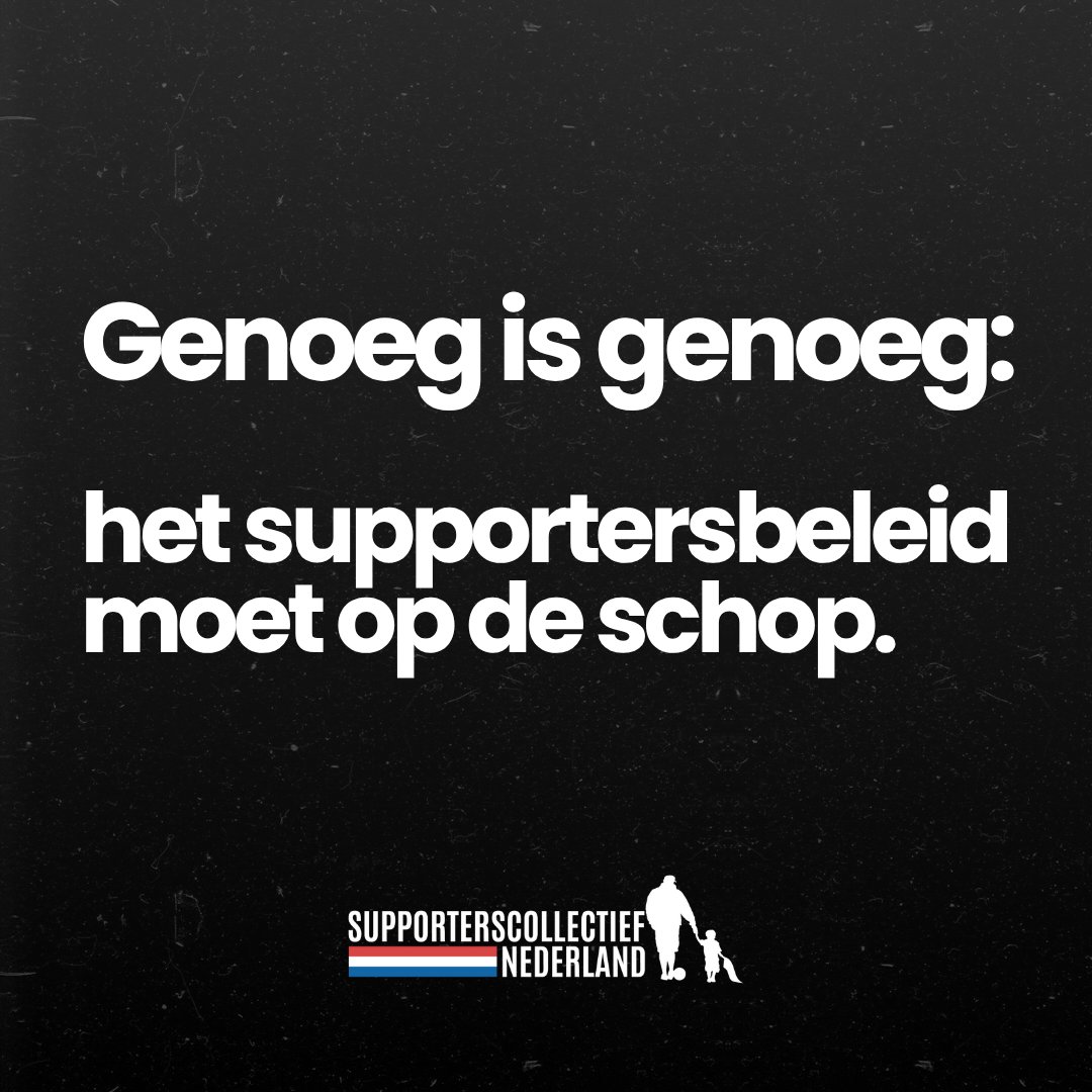 Supporterscollectief Nederland pleit voor een ander supportersbeleid. De focus moet liggen op de goedwillende meerderheid, niet op collectieve straffen.

➡️ Lees hier ons persbericht: supporterscollectiefnederland.nl/genoeg-is-geno…