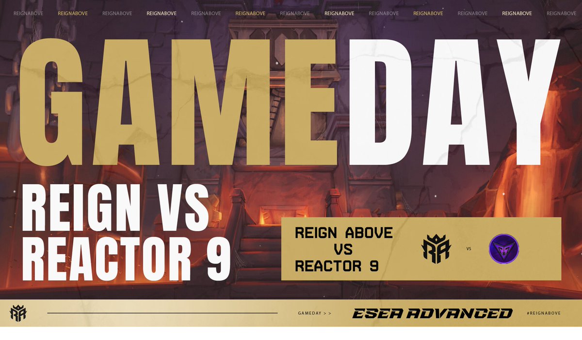 🛡️ It's battle time 🛡️

 🎯<a href="/ReignAboveGG/">Reign Above</a>  vs <a href="/Reactor9Esports/">Reactor 9</a> 🎯 

👑 Time to defend the crown 👑

Roster:

<a href="/coli1n/">colin</a> 
<a href="/SeRCE_CS/">Serce</a> 
<a href="/cobalt_cs/">cobalt</a> 
<a href="/swayuCS/">swayu</a> 
<a href="/enncs2/">enncs</a>