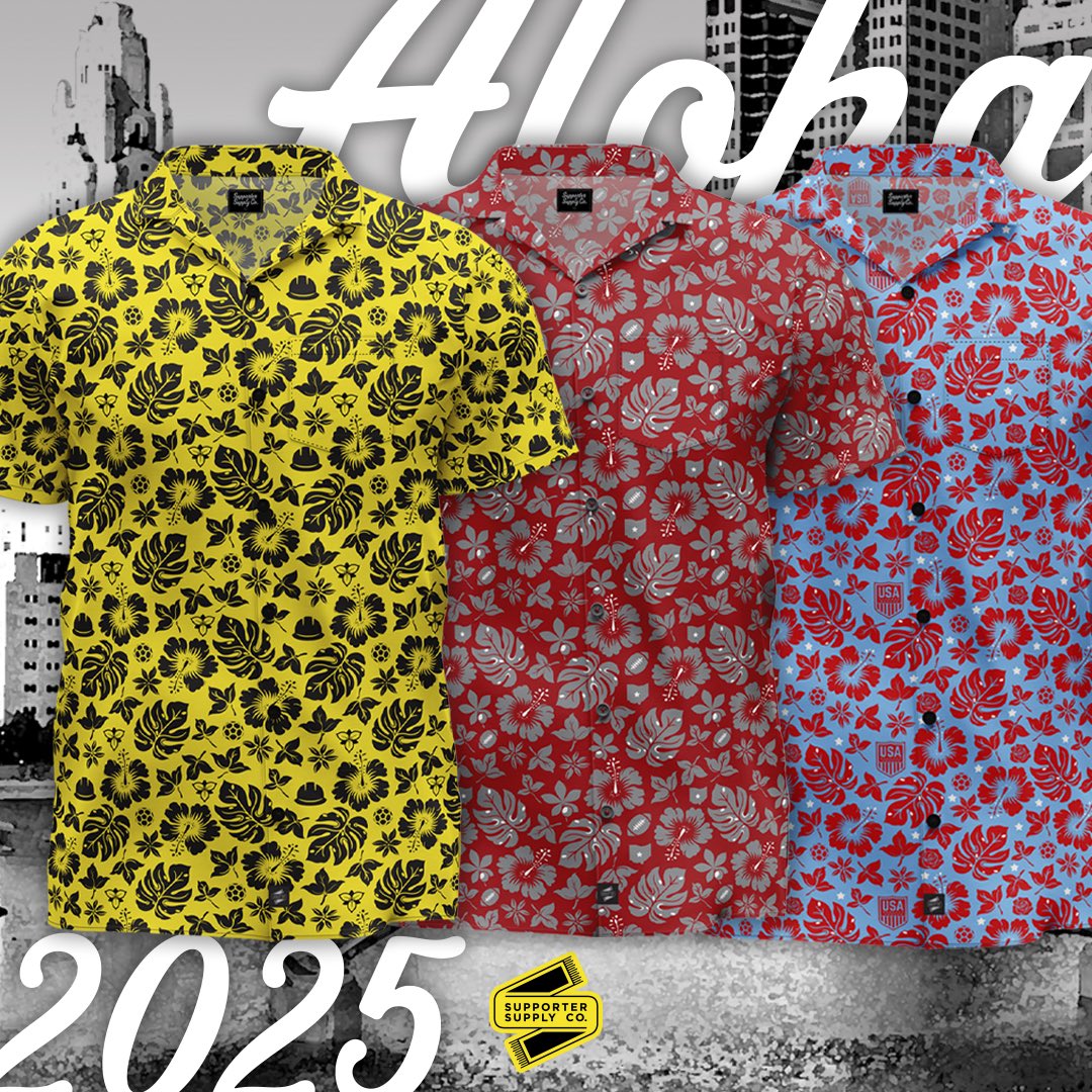 Aloha! 👋 
Introducing our new Columbus &amp; USA Hawaiian shirts. 🌸
⬛️🟨⚽️ | 🟥⬜️🏈 | 🟦🟥⚽️ 

Show up to the cookout or watch party in style this summer. 

Only from Supporter Supply Co.
supportersupply.co/summer-2025

#Crew96 | #vamoscolumbus | #GoBucks | #USMNT | #USWNT | #MySuppco