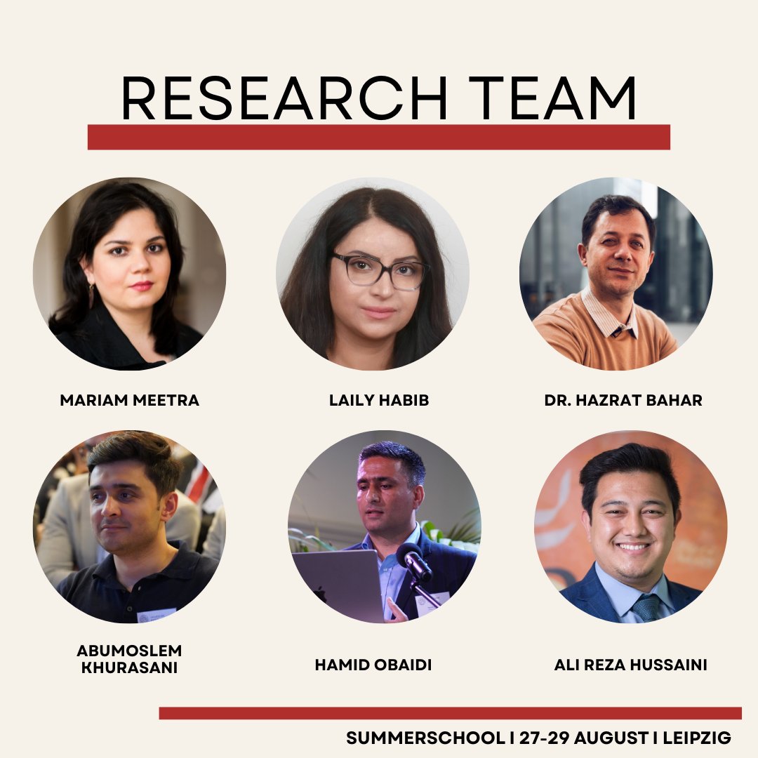 Meet our Research Team!
Get to know our six researchers from the programme at Leipzig University. With backgrounds in media, academia, and civil society, they bring diverse perspectives on public discourse, identities, and media landscapes in Afghanistan. 

🗓️ Save the date: